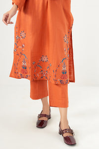 Stitched 2 Piece Embroidered Slub Suit