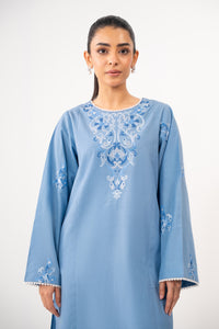 EMBROIDERED CAMBRIC STITCHED 2 PIECE SUIT