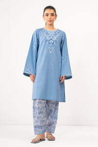 EMBROIDERED CAMBRIC STITCHED 2 PIECE SUIT