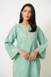 STITCHED EMBROIDERED CAMBRIC SHIRT BOTTOM (FACTORY E-OUTLET)