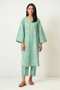 STITCHED EMBROIDERED CAMBRIC SHIRT BOTTOM (FACTORY E-OUTLET)