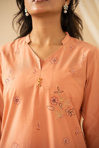 EMBROIDERED CAMBRIC STITCHED 2 PIECE SUIT