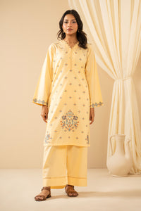 EMBROIDERED CAMBRIC STITCHED 2 PIECE SUIT
