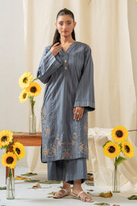 EMBROIDERED DORIA STITCHED 2 PIECE SUIT