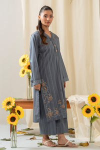EMBROIDERED DORIA STITCHED 2 PIECE SUIT