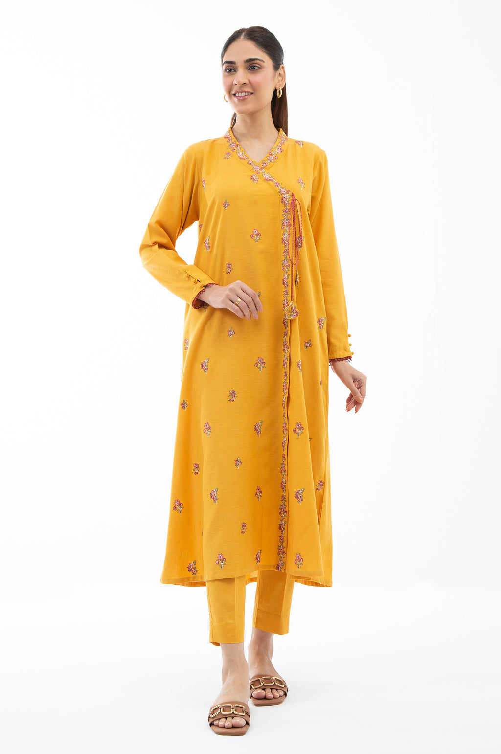 EMBROIDERED CAMBRIC STITCHED SHIRT BOTTOM (FACTORY E-OUTLET)