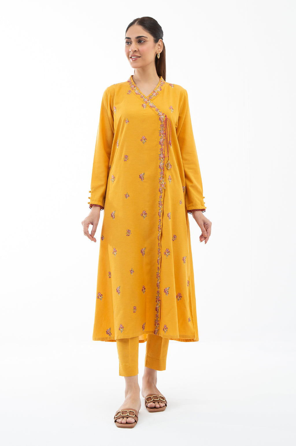 EMBROIDERED CAMBRIC STITCHED SHIRT BOTTOM (FACTORY E-OUTLET)