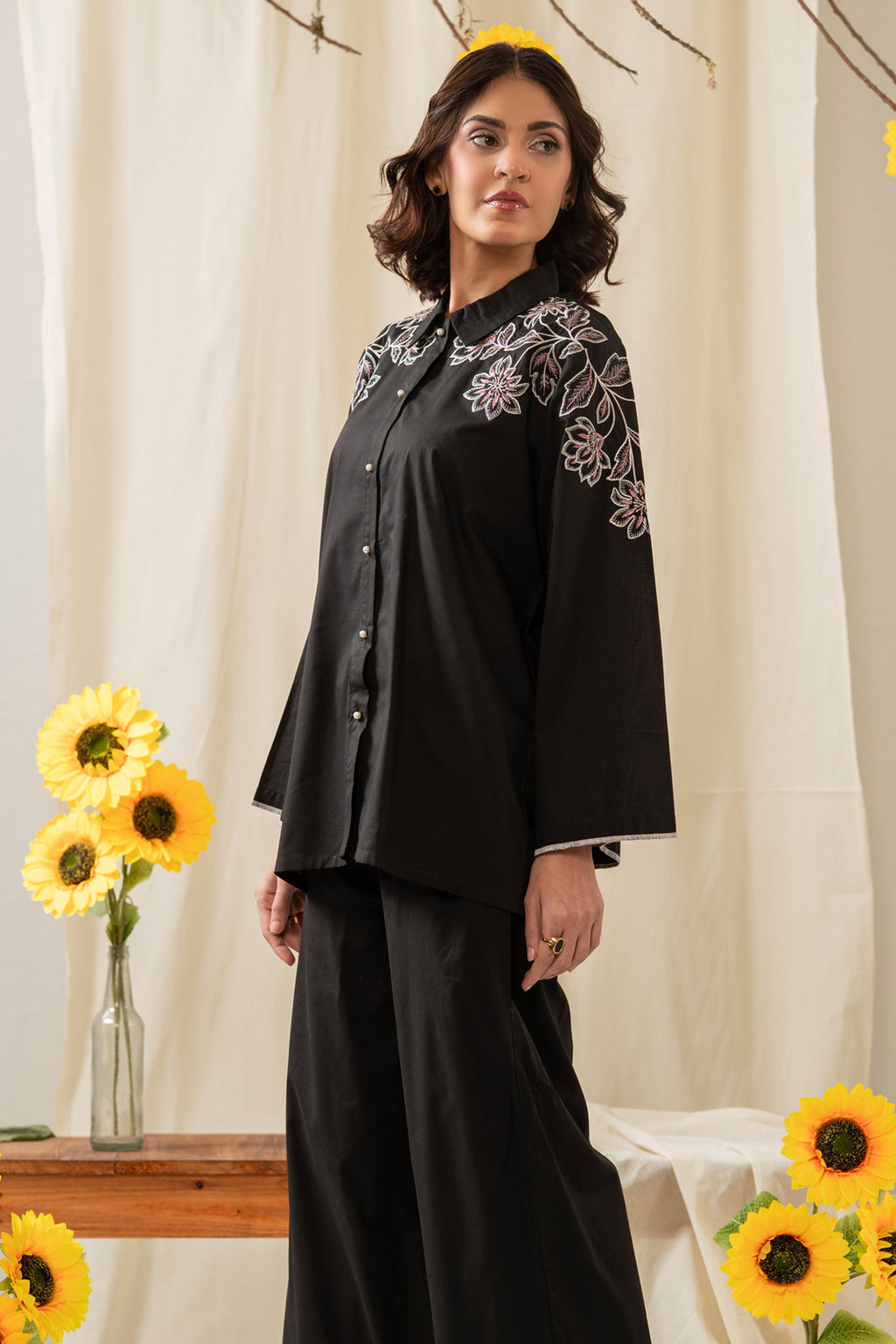 EMBROIDERED CAMBRIC CO-ORD SET