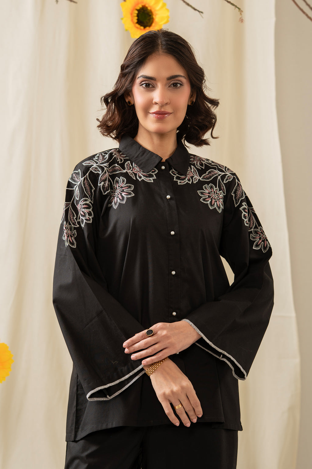 EMBROIDERED CAMBRIC CO-ORD SET