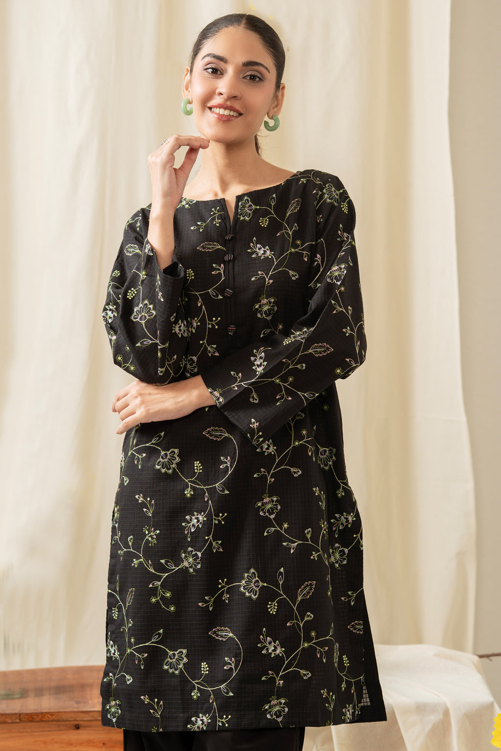 EMBROIDERD JACQUARD STITCHED 2 PIECE SUIT