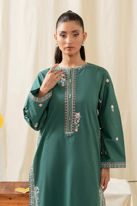 EMBROIDERED TENCEL STITCHED 2 PIECE SUIT