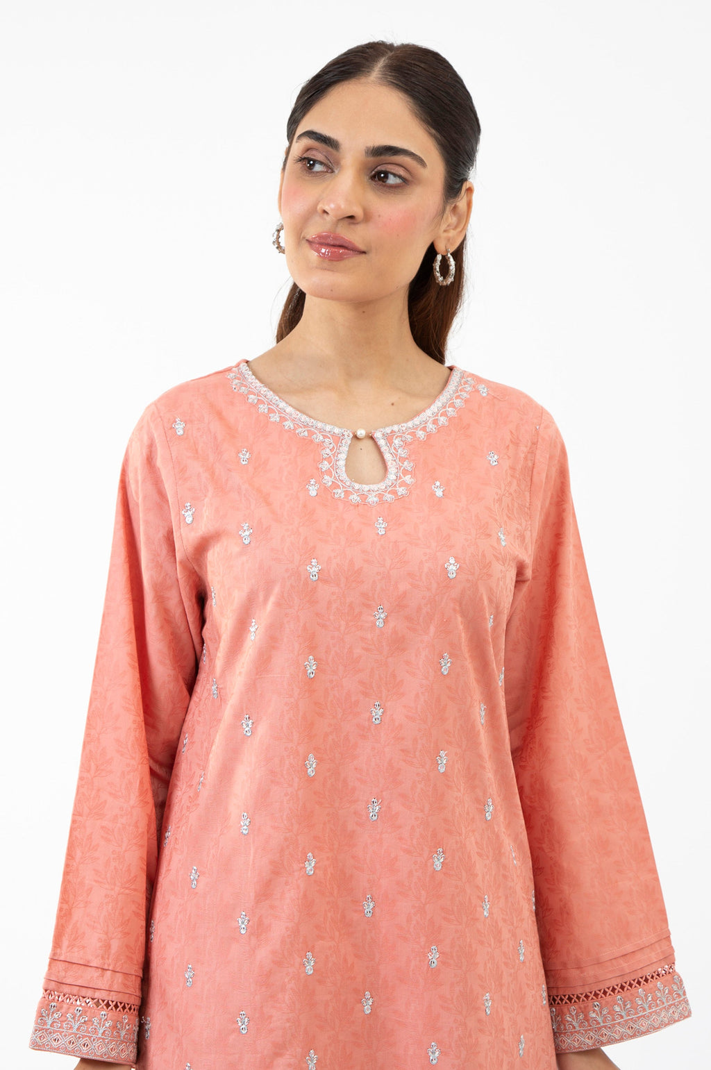 STITCHED EMBROIDERED SHIRT BOTTOM (FACTORY E-OUTLET)
