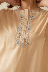 EMBROIDERED SLUB STITCHED 2 PIECE SUIT