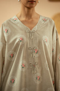 PRINTED CAMBRIC STITCHED 2 PIECE SUIT