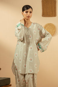 PRINTED CAMBRIC STITCHED 2 PIECE SUIT