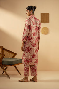 PRINTED CAMBRIC STITCHED 2 PIECE SUIT