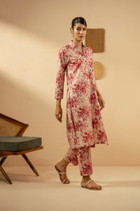 PRINTED CAMBRIC STITCHED 2 PIECE SUIT