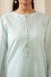 STITCHED EMBROIDERED CAMBRIC 2 PIECE SUIT