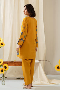 STITCHED EMBROIDERED CAMBRIC SUIT