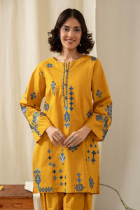 STITCHED EMBROIDERED CAMBRIC SUIT