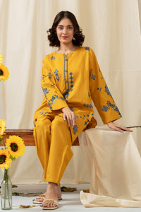 STITCHED EMBROIDERED CAMBRIC SUIT