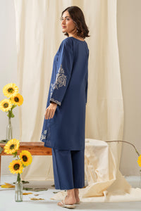 STITCHED EMBROIDERED CAMBRIC SUIT