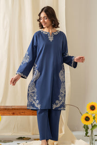 STITCHED EMBROIDERED CAMBRIC SUIT