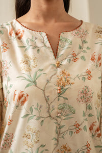 PRINTED CAMBRIC STITCHED 2 PIECE SUIT