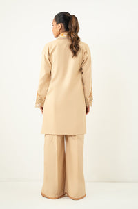 EMBROIDERED TWILL KHADDAR STITCHED SHIRT BOTTOM