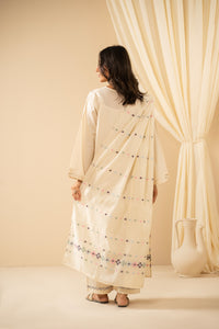 STITCHED EMBROIDERED CAMBRIC SUIT