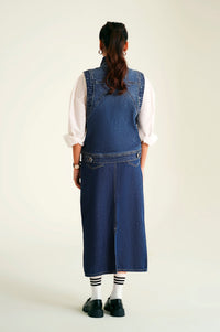 Sleeveless Denim Jacket - Dark Blue
