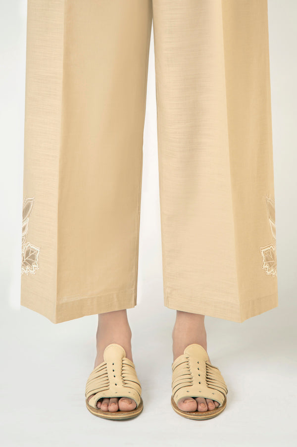 Embroidered Khaddar Culottes - Regular Fit