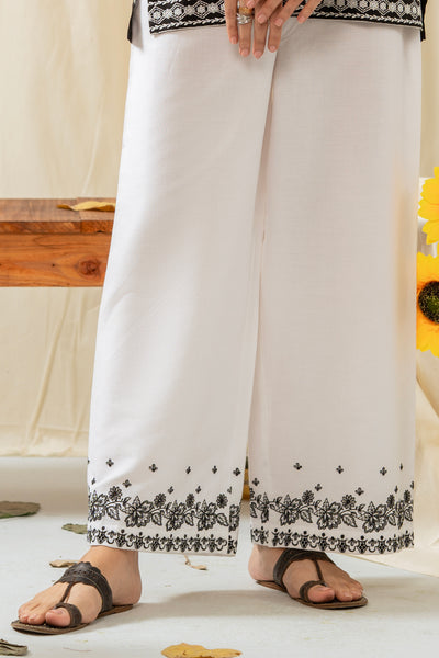 EMBROIDERED CAMBRIC CULOTTES