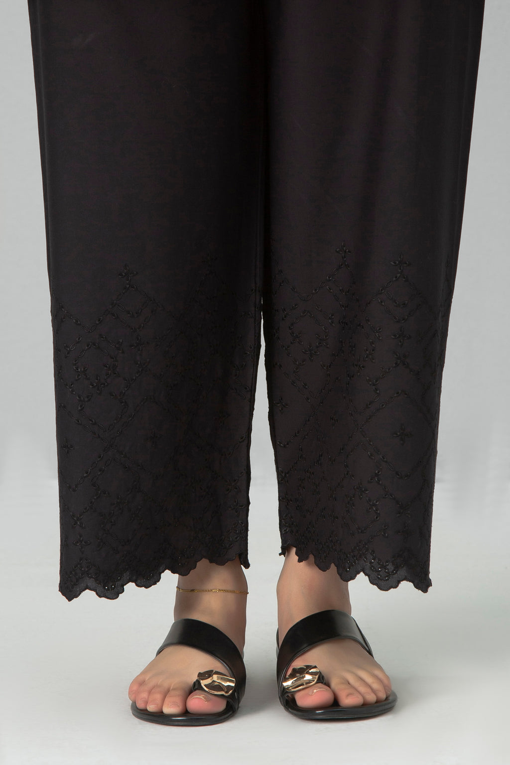 CHIKANKARI CAMBRIC CULOTTES