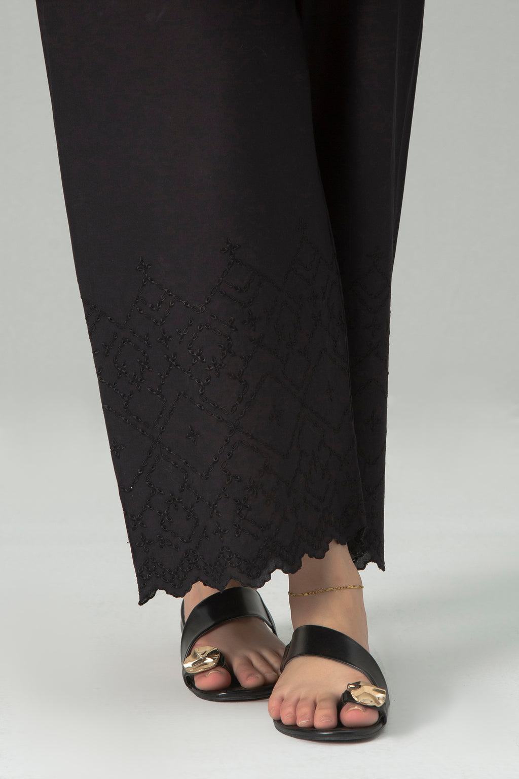CHIKANKARI CAMBRIC CULOTTES