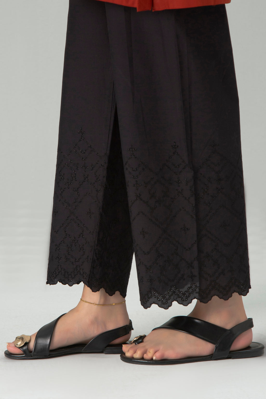CHIKANKARI CAMBRIC CULOTTES