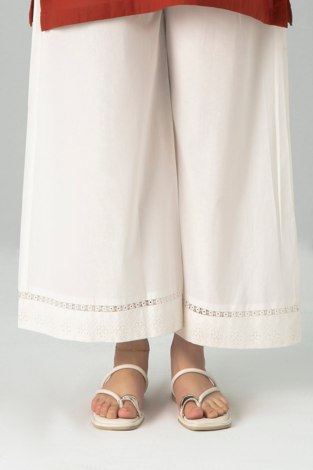 CHIKANKARI CAMBRIC CULOTTES