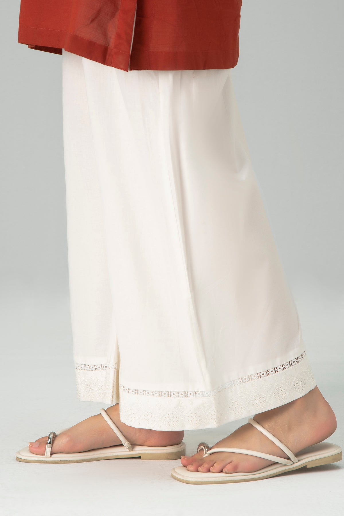 CHIKANKARI CAMBRIC CULOTTES