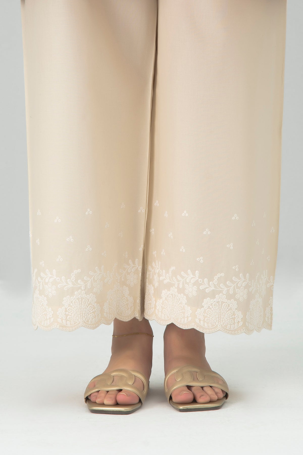 CHIKANKARI CAMBRIC CULOTTES