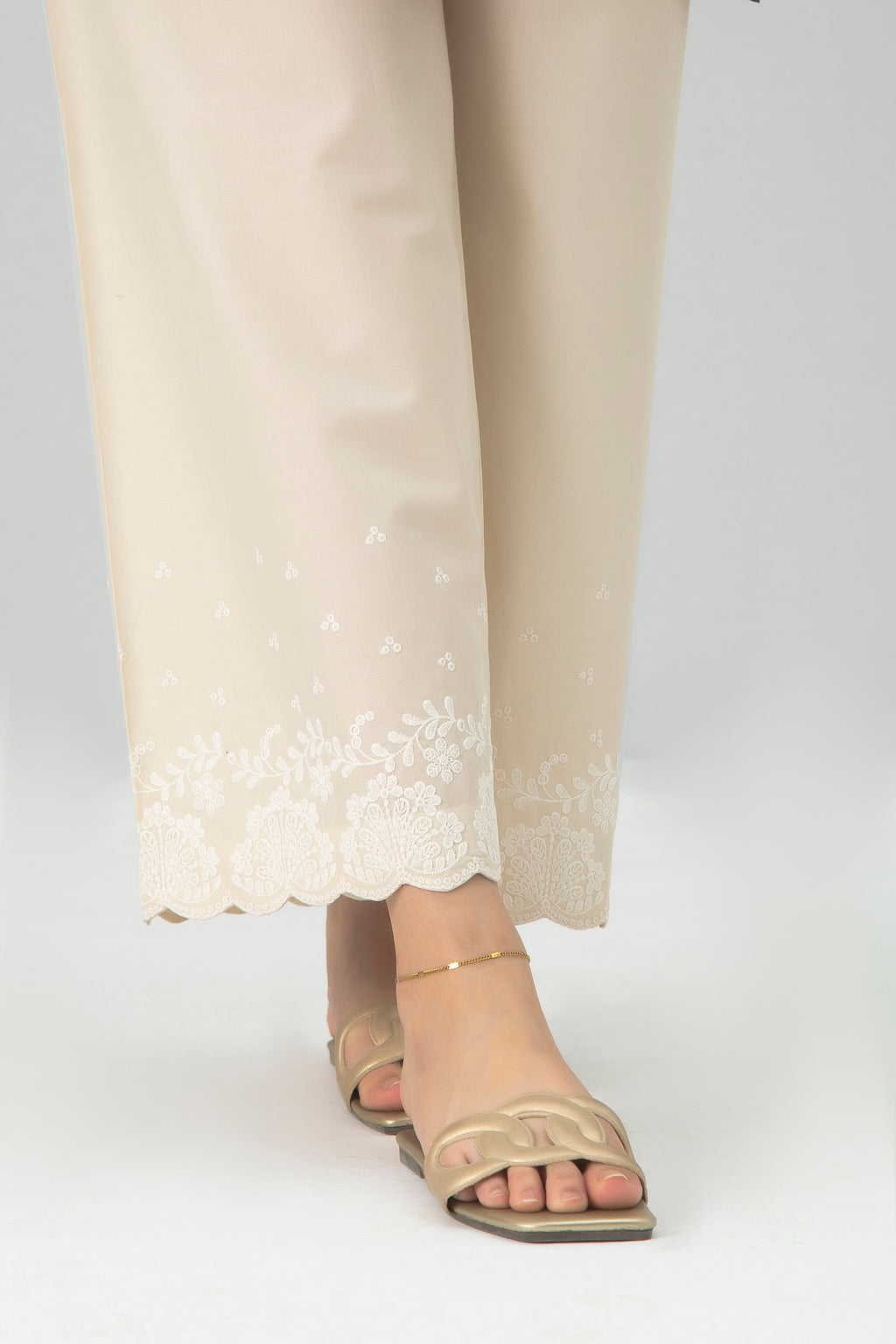 CHIKANKARI CAMBRIC CULOTTES