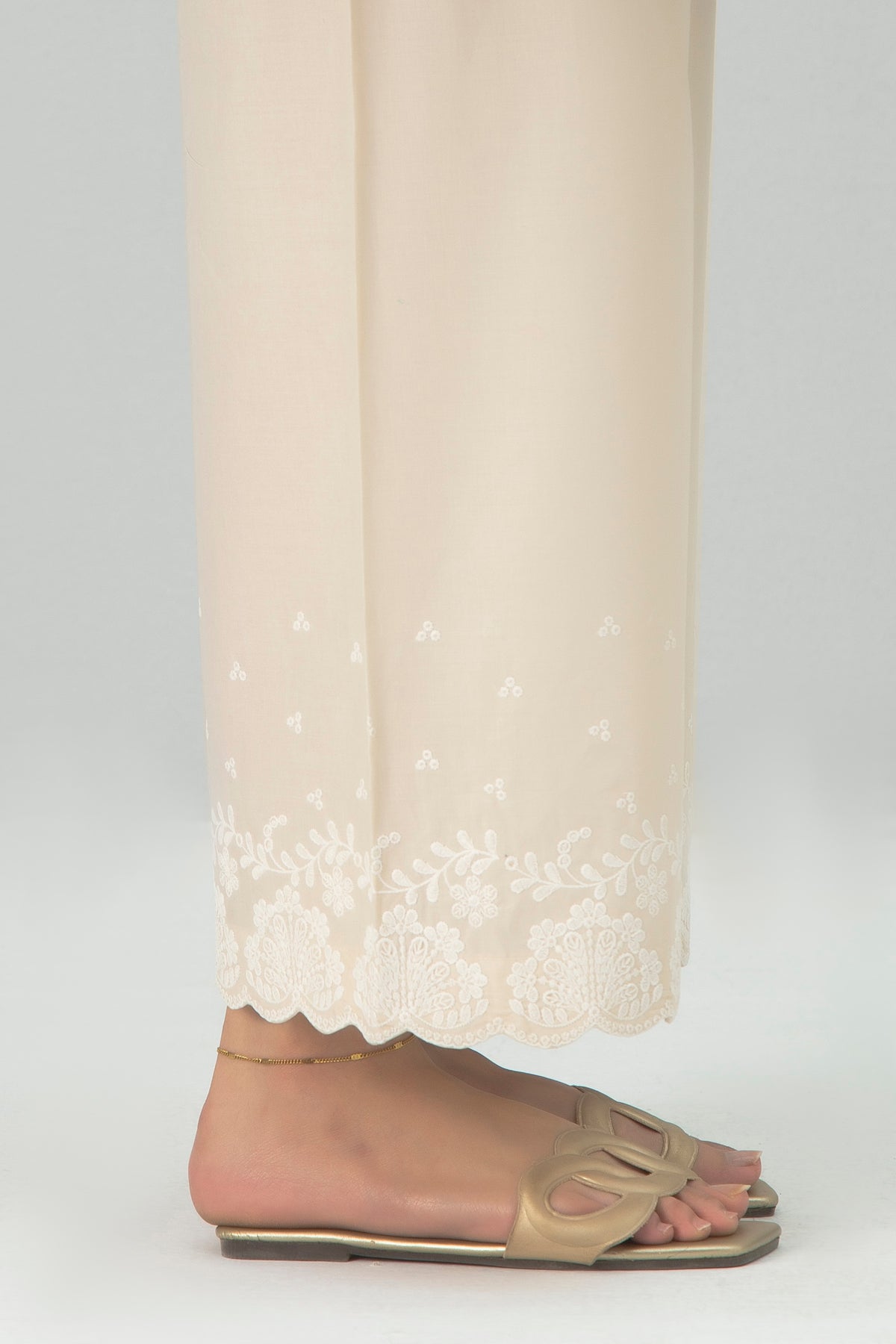 CHIKANKARI CAMBRIC CULOTTES