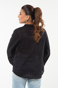 Stitched 1 Piece Check Cambric Shirt