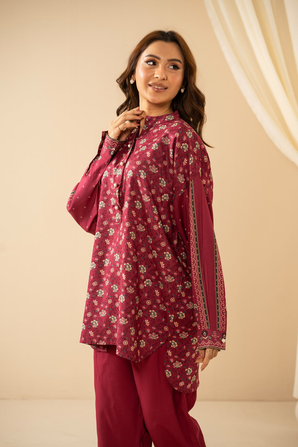 PRINTED SHIRT BOTTOM SUIT