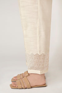 Embroidered Straight Khaddar Pants - Relax Fit