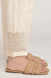 Embroidered Straight Khaddar Pants - Relax Fit