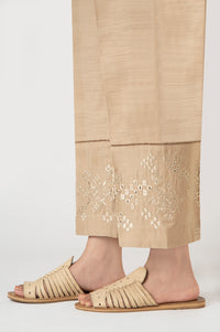 Embroidered Straight Khaddar Pants - Relax Fit