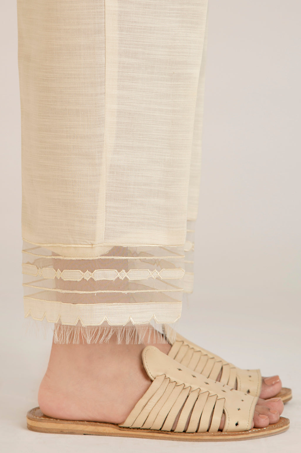 Stylized Khaddar Straight Pants - Relax Fit