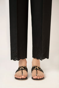Embroidered Cottel Straight Pants - Relax Fit