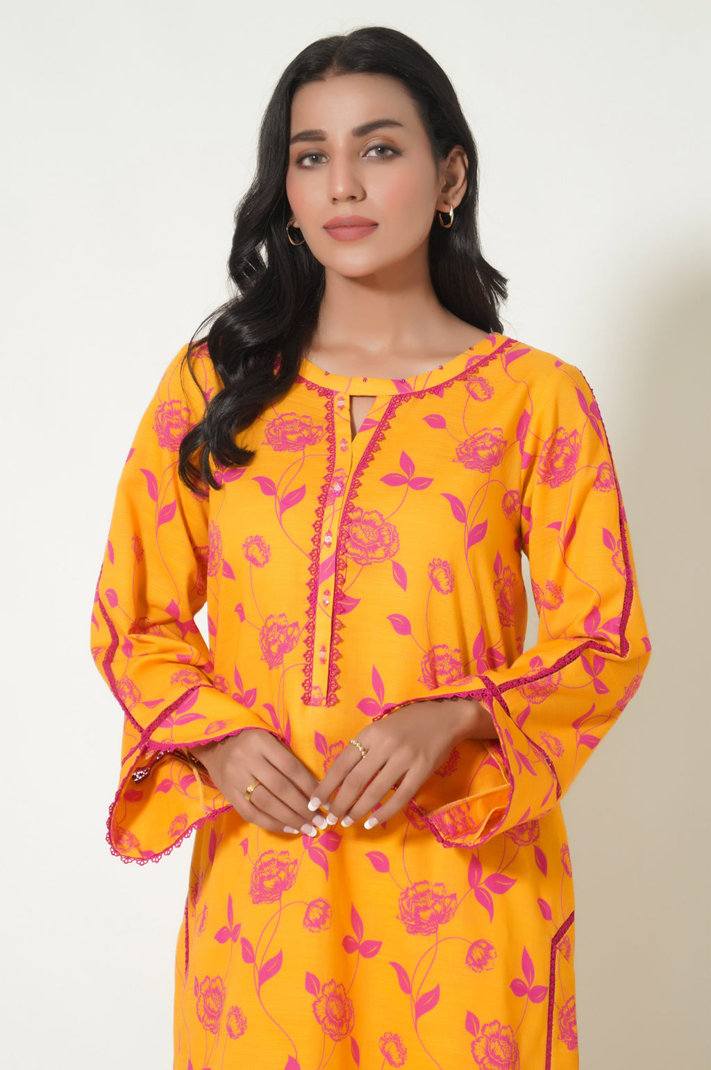 Unstitched 1 Piece Printed Khaddar Shirt