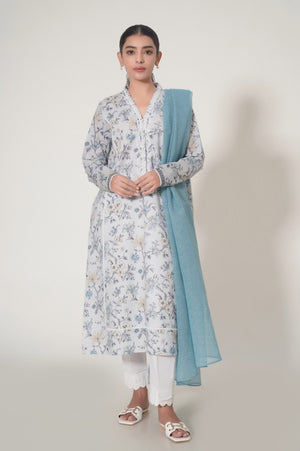 Unstitched 2 Piece Printed Cambric Suit